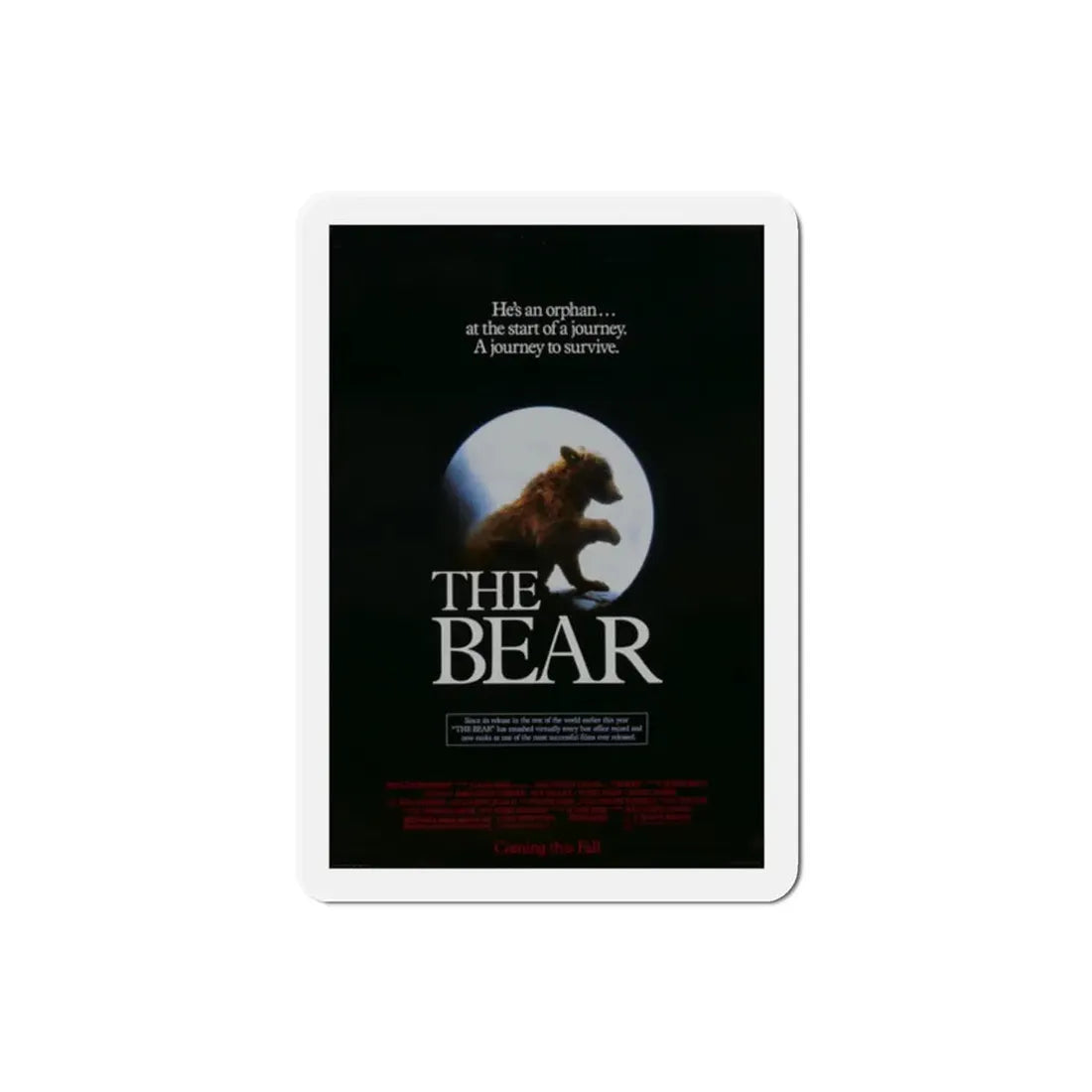 The Bear 1989 Movie Poster Refrigerator Magnet 2 Inch - The Sticker Space