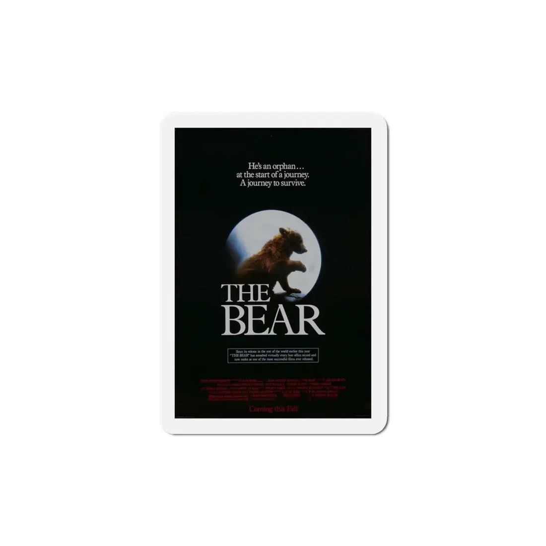 The Bear 1989 Movie Poster Refrigerator Magnet 6 Inch - The Sticker Space
