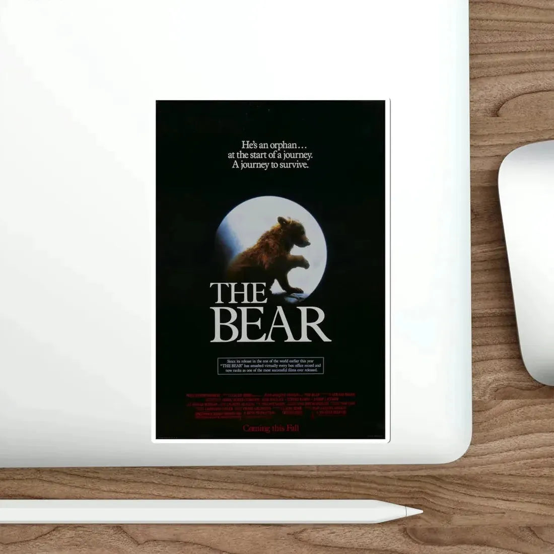 The Bear 1989 Movie Poster STICKER Vinyl Die-Cut Decal - The Sticker Space