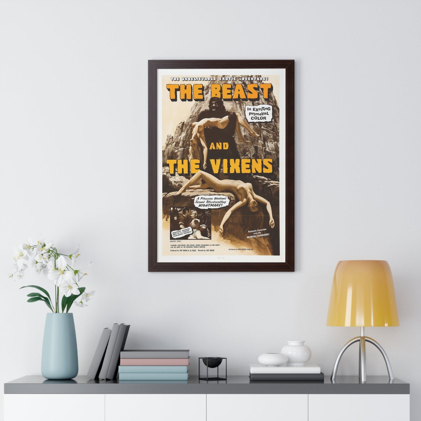 THE BEAST AND THE VIXENS 1974 - Framed Movie Poster-The Sticker Space