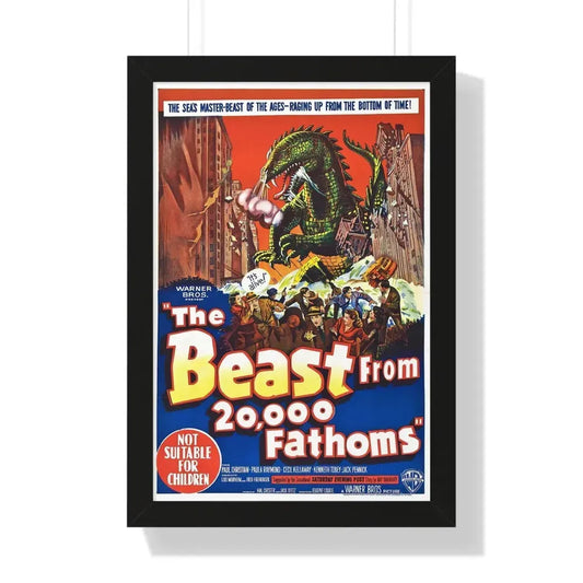 THE BEAST FROM 20,000 FATHOMS (4) 1953 - Framed Movie Poster 16″ x 24″ Black - The Sticker Space