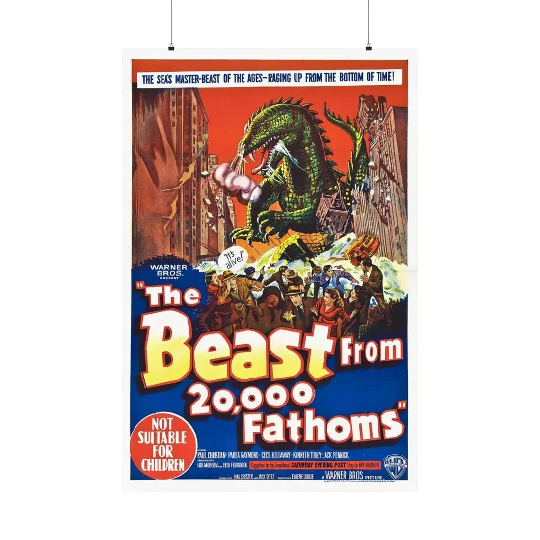 THE BEAST FROM 20,000 FATHOMS (4) 1953 - Paper Movie Poster 36" x 54" Matte - The Sticker Space