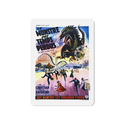 THE BEAST FROM 20,000 FATHOMS (BELGIAN) 1953 Movie Poster - Refrigerator Magnet 3 Inch Die-Cut - The Sticker Space