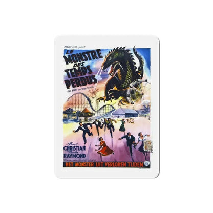 THE BEAST FROM 20,000 FATHOMS (BELGIAN) 1953 Movie Poster - Refrigerator Magnet 6 Inch Die-Cut - The Sticker Space