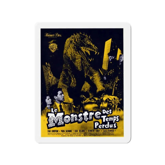 THE BEAST FROM 20,000 FATHOMS (FRENCH) 1953 Movie Poster - Refrigerator Magnet 2 Inch Die-Cut - The Sticker Space