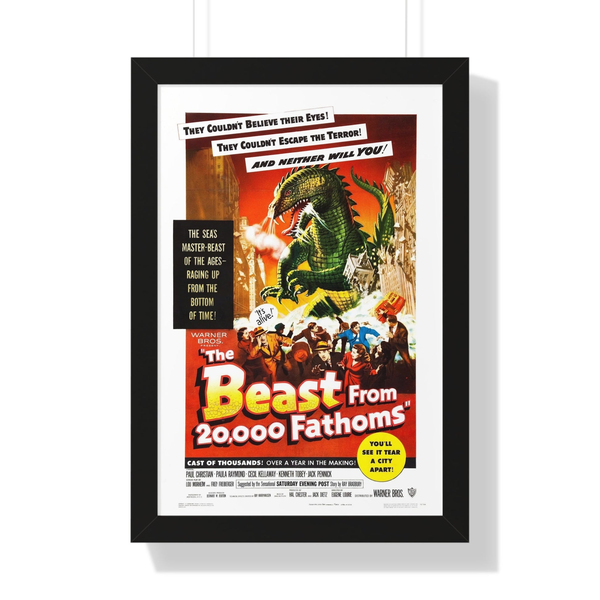 THE BEAST FROM 20,000 FATHOMS 1953 - Framed Movie Poster-16″ x 24″-The Sticker Space