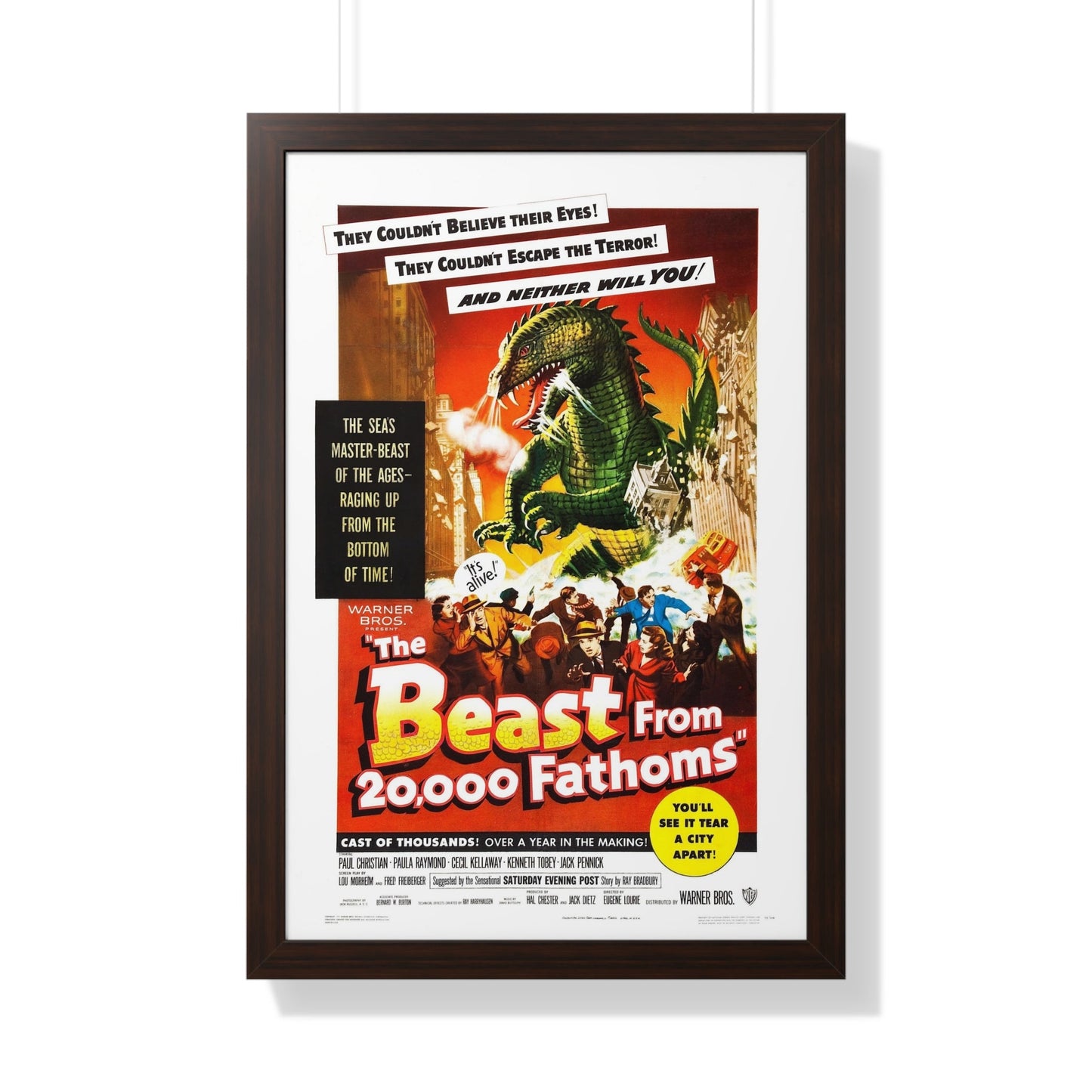 THE BEAST FROM 20,000 FATHOMS 1953 - Framed Movie Poster-20" x 30"-The Sticker Space