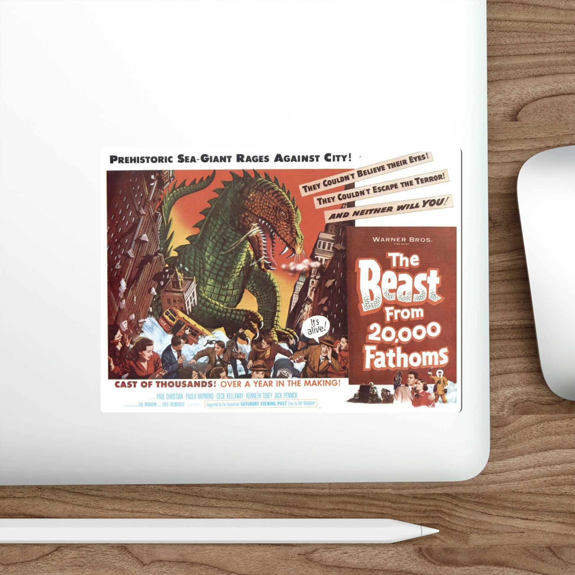 The Beast from 20000 Fathoms 1953 Movie Poster STICKER Vinyl Die-Cut Decal-The Sticker Space