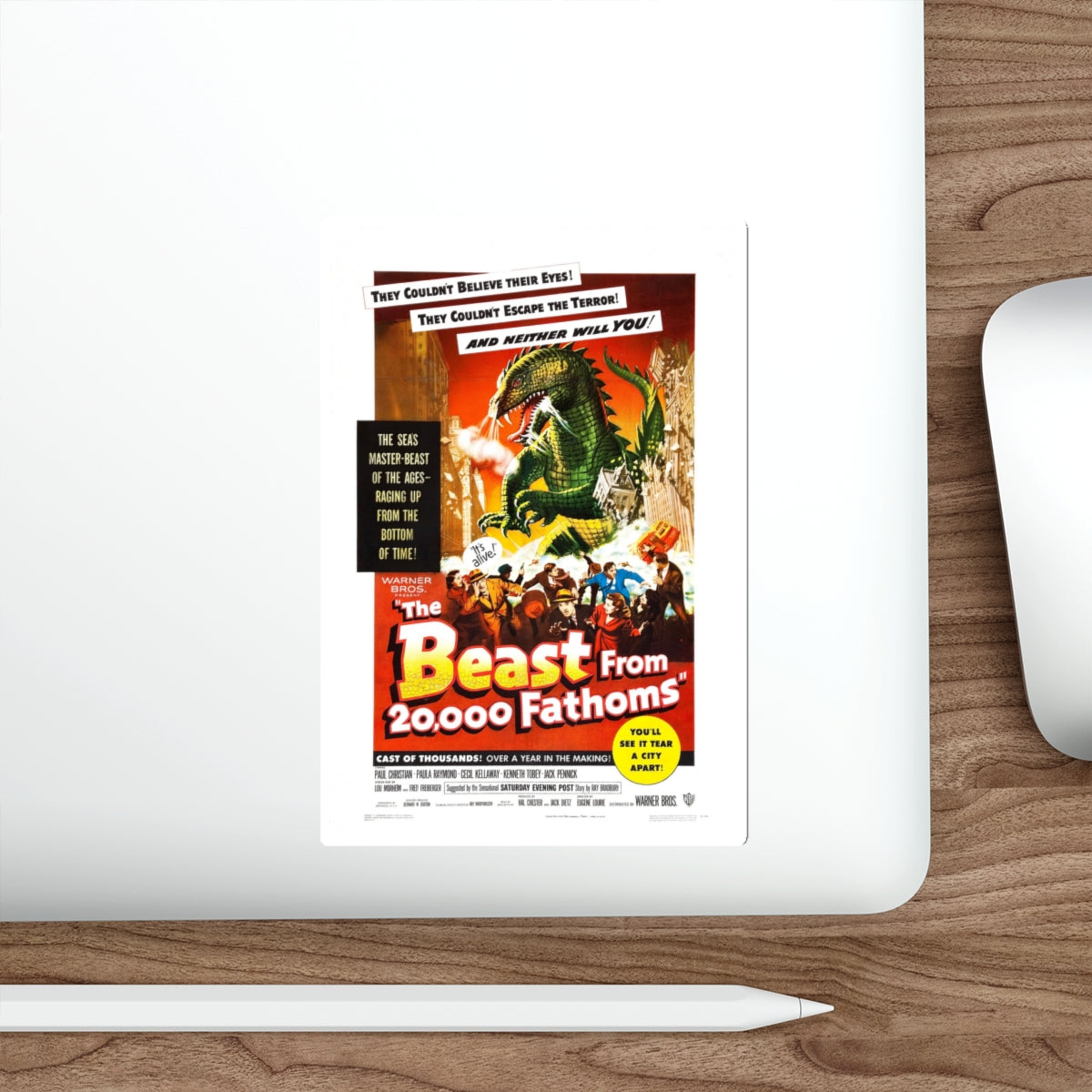 THE BEAST FROM 20,000 FATHOMS 1953 Movie Poster STICKER Vinyl Die-Cut Decal-The Sticker Space