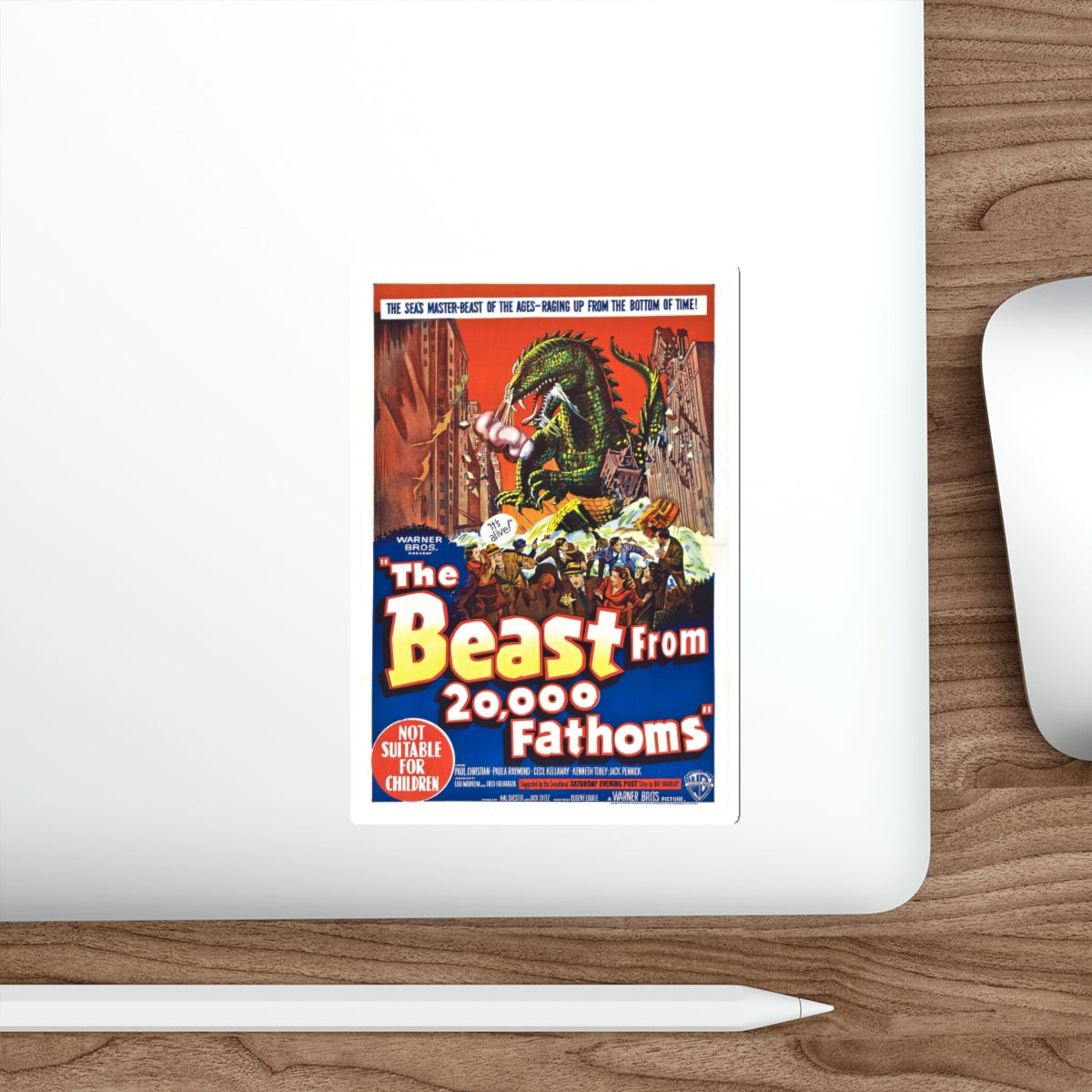 THE BEAST FROM 20,000 FATHOMS (4) 1953 Movie Poster STICKER Vinyl Die-Cut Decal-The Sticker Space