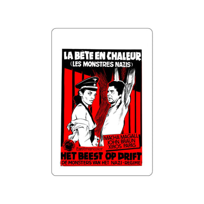 THE BEAST IN HEAT (BELGIAN) 1977 Movie Poster STICKER Vinyl Die-Cut Decal-White-The Sticker Space