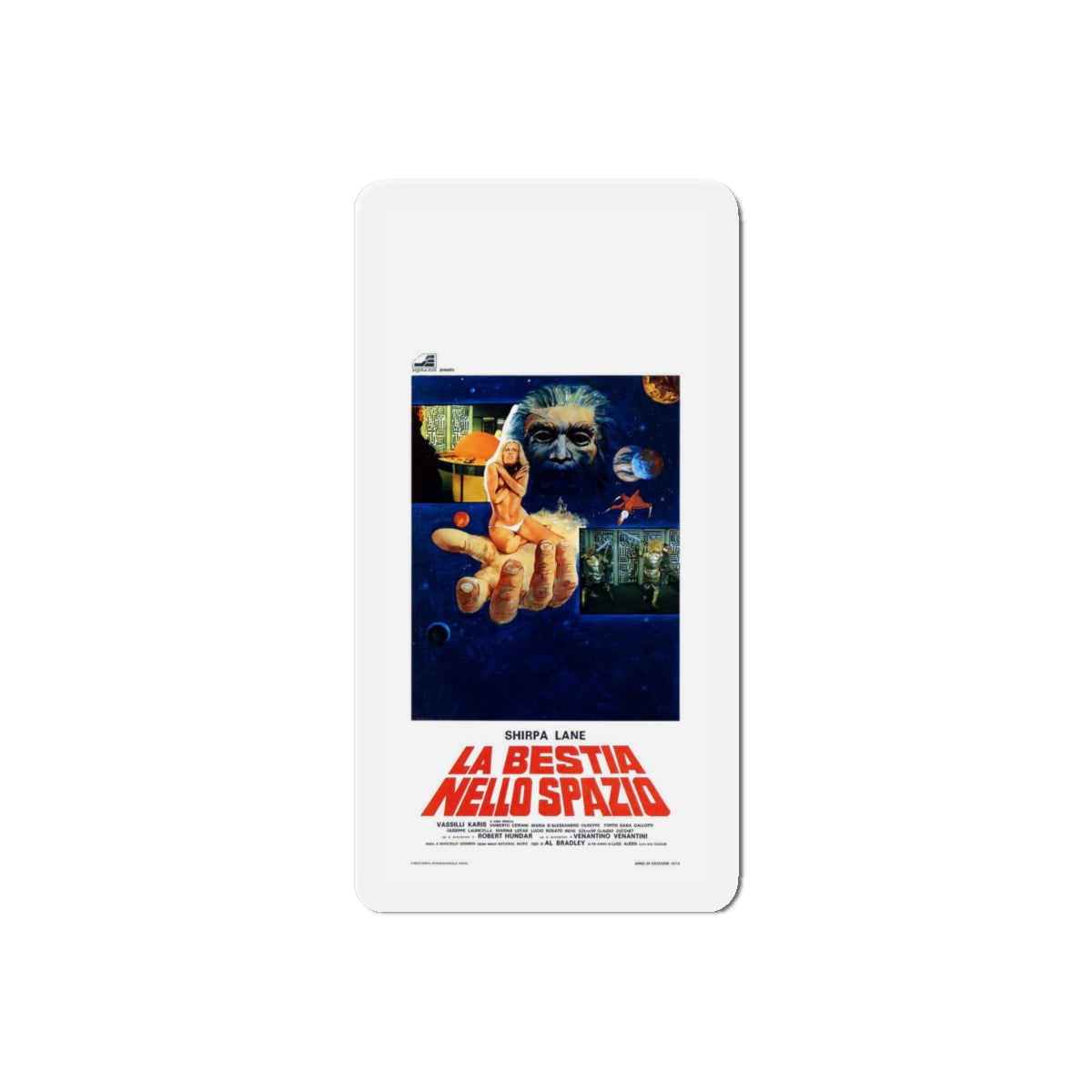 THE BEAST IN SPACE 1980 Movie Poster - Refrigerator Magnet-6" × 6"-The Sticker Space