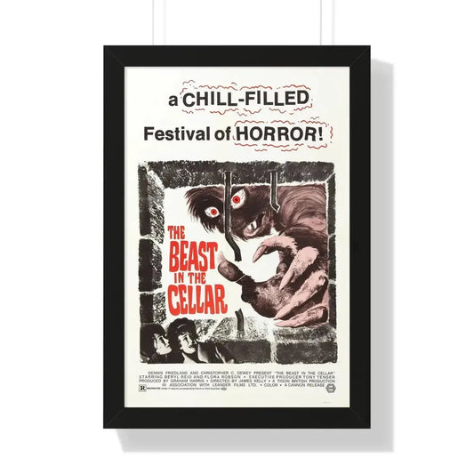 THE BEAST IN THE CELLAR 1971 - Framed Movie Poster 16″ x 24″ Black - The Sticker Space