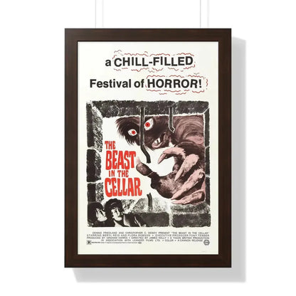 THE BEAST IN THE CELLAR 1971 - Framed Movie Poster 16″ x 24″ Walnut - The Sticker Space
