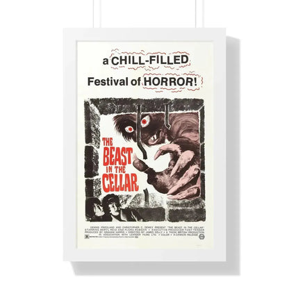 THE BEAST IN THE CELLAR 1971 - Framed Movie Poster 16″ x 24″ White - The Sticker Space