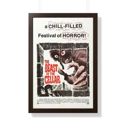 THE BEAST IN THE CELLAR 1971 - Framed Movie Poster 20" x 30" Walnut - The Sticker Space