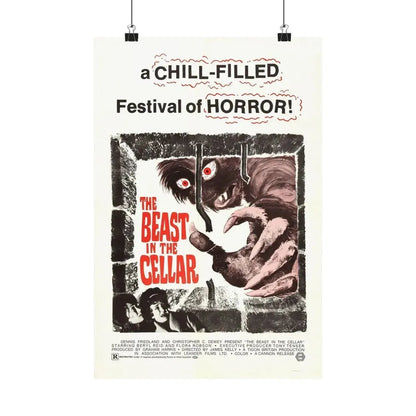 THE BEAST IN THE CELLAR 1971 - Paper Movie Poster 12″ x 18″ Matte - The Sticker Space