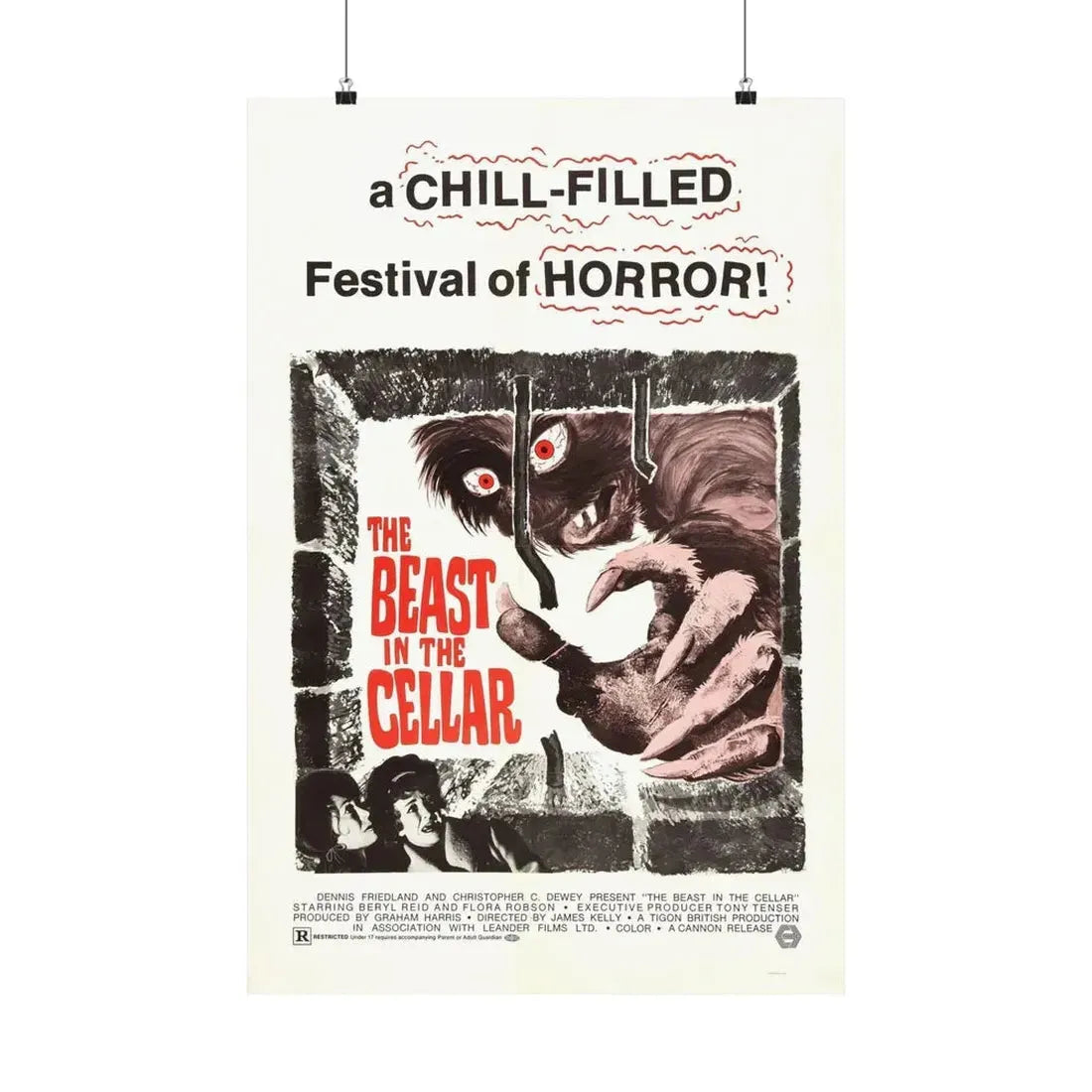 THE BEAST IN THE CELLAR 1971 - Paper Movie Poster 20″ x 30″ Matte - The Sticker Space