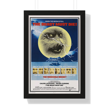 THE BEAST MUST DIE! 1974 - Framed Movie Poster-16″ x 24″-The Sticker Space