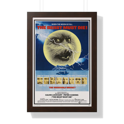 THE BEAST MUST DIE! 1974 - Framed Movie Poster-16″ x 24″-The Sticker Space