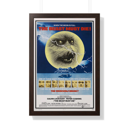 THE BEAST MUST DIE! 1974 - Framed Movie Poster-20" x 30"-The Sticker Space