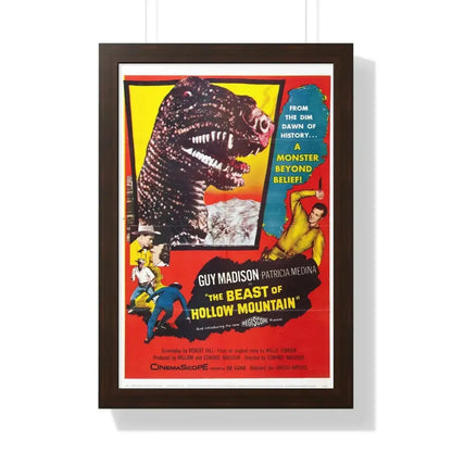 THE BEAST OF HOLLOW MOUNTAIN 1956 - Framed Movie Poster 16″ x 24″ Walnut - The Sticker Space