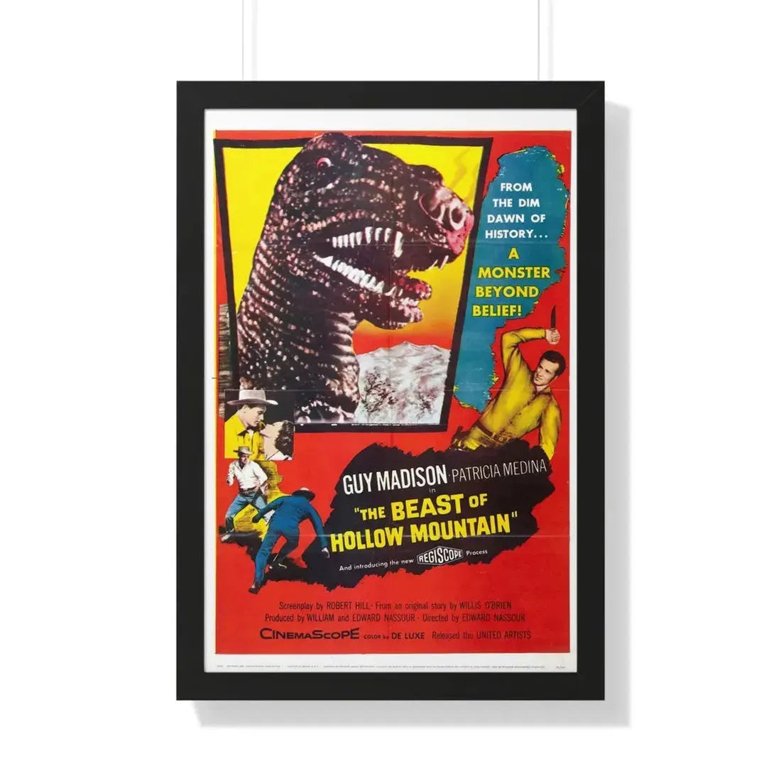 THE BEAST OF HOLLOW MOUNTAIN 1956 - Framed Movie Poster 20" x 30" Black - The Sticker Space