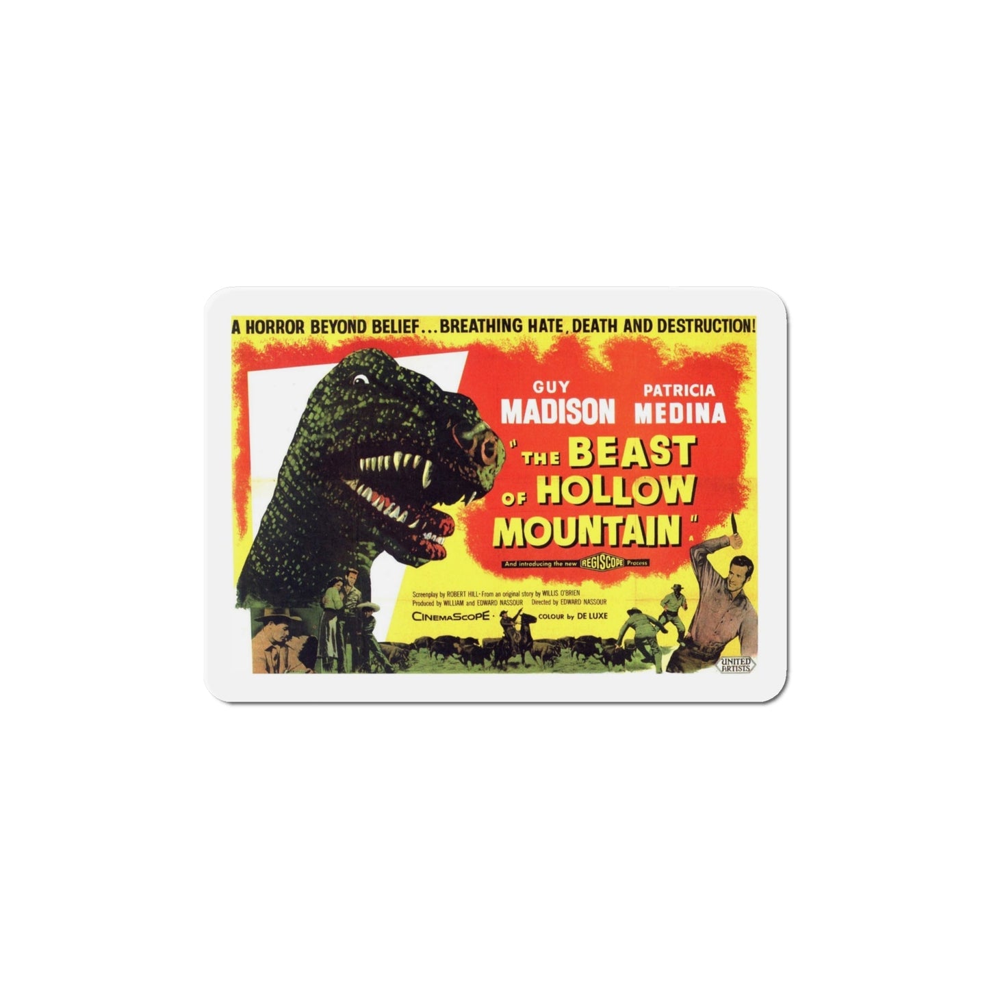 The Beast of Hollow Mountain 1956 Movie Poster Die-Cut Magnet-6 Inch-The Sticker Space