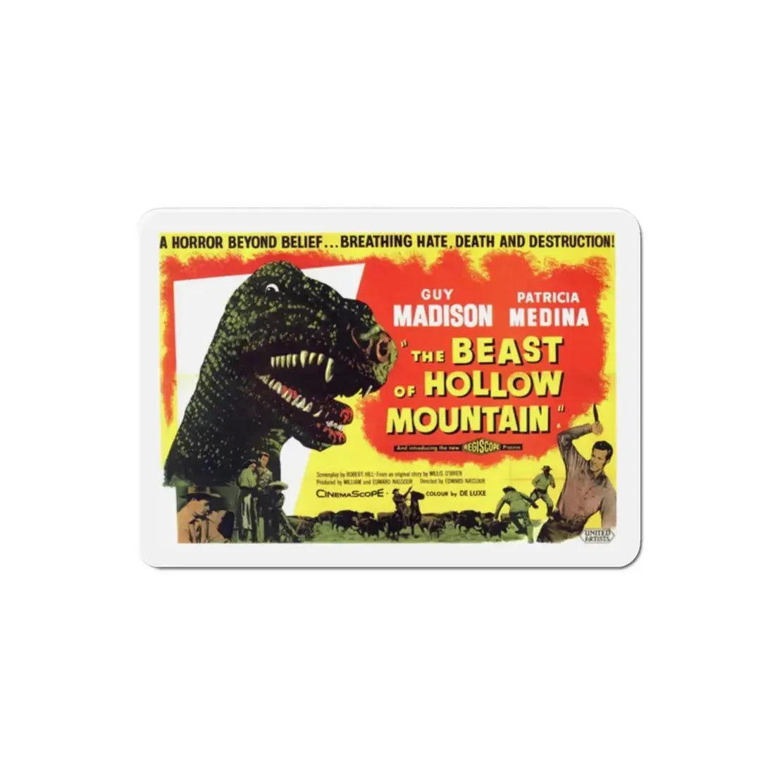 The Beast of Hollow Mountain 1956 Movie Poster Refrigerator Magnet 2 Inch - The Sticker Space