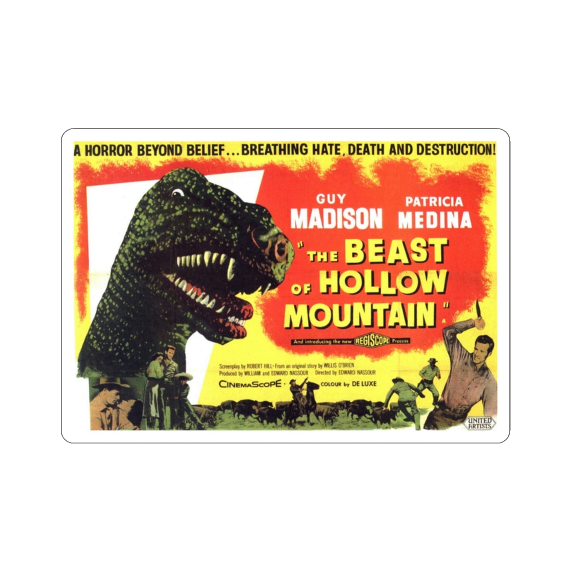 The Beast of Hollow Mountain 1956 Movie Poster STICKER Vinyl Die-Cut Decal-2 Inch-The Sticker Space