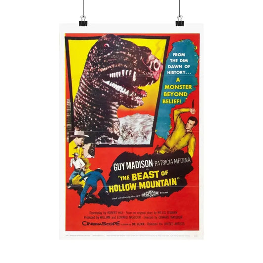 THE BEAST OF HOLLOW MOUNTAIN 1956 - Paper Movie Poster 12″ x 18″ Matte - The Sticker Space