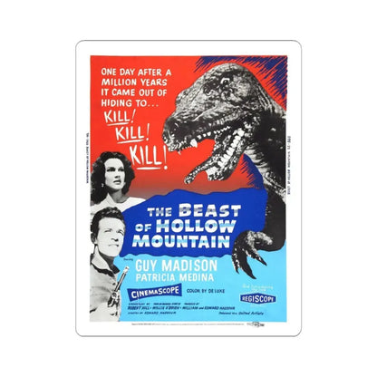 THE BEAST OF HOLLOW MOUNTAIN (4) 1956 Movie Poster - STICKER Vinyl Kiss-Cut Decal 3 Inch White - The Sticker Space