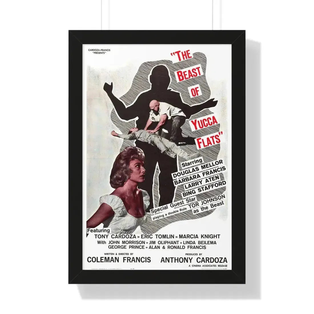 THE BEAST OF YUCCA FLATS 1961 - Framed Movie Poster 16″ x 24″ Black - The Sticker Space