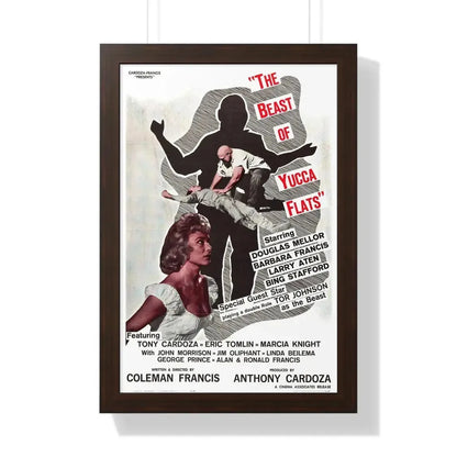 THE BEAST OF YUCCA FLATS 1961 - Framed Movie Poster 16″ x 24″ Walnut - The Sticker Space