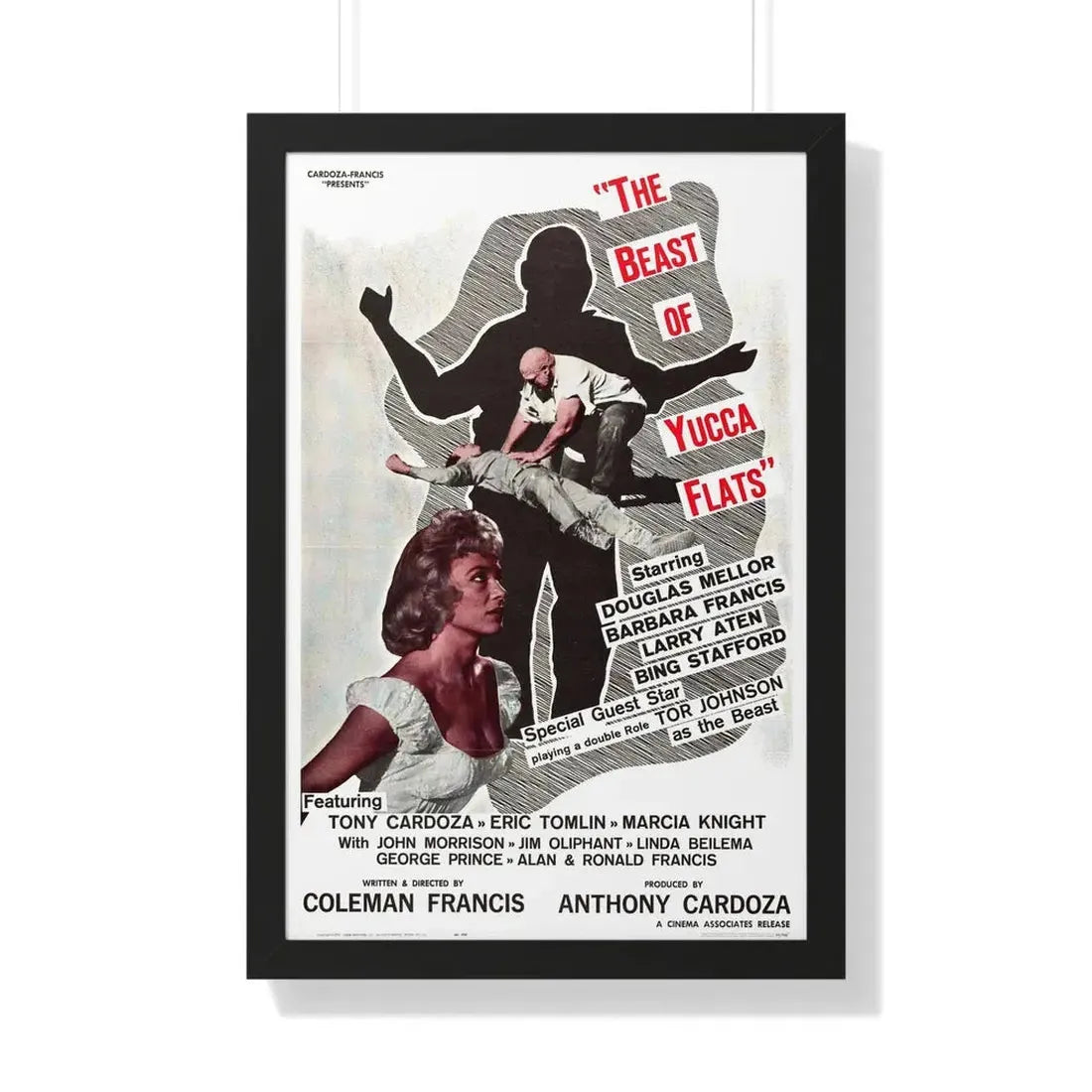 THE BEAST OF YUCCA FLATS 1961 - Framed Movie Poster 20" x 30" Black - The Sticker Space