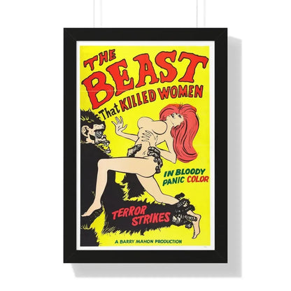 THE BEAST THAT KILLED WOMEN 1965 - Framed Movie Poster 16″ x 24″ Black - The Sticker Space