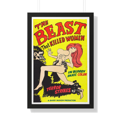 THE BEAST THAT KILLED WOMEN 1965 - Framed Movie Poster-20" x 30"-The Sticker Space