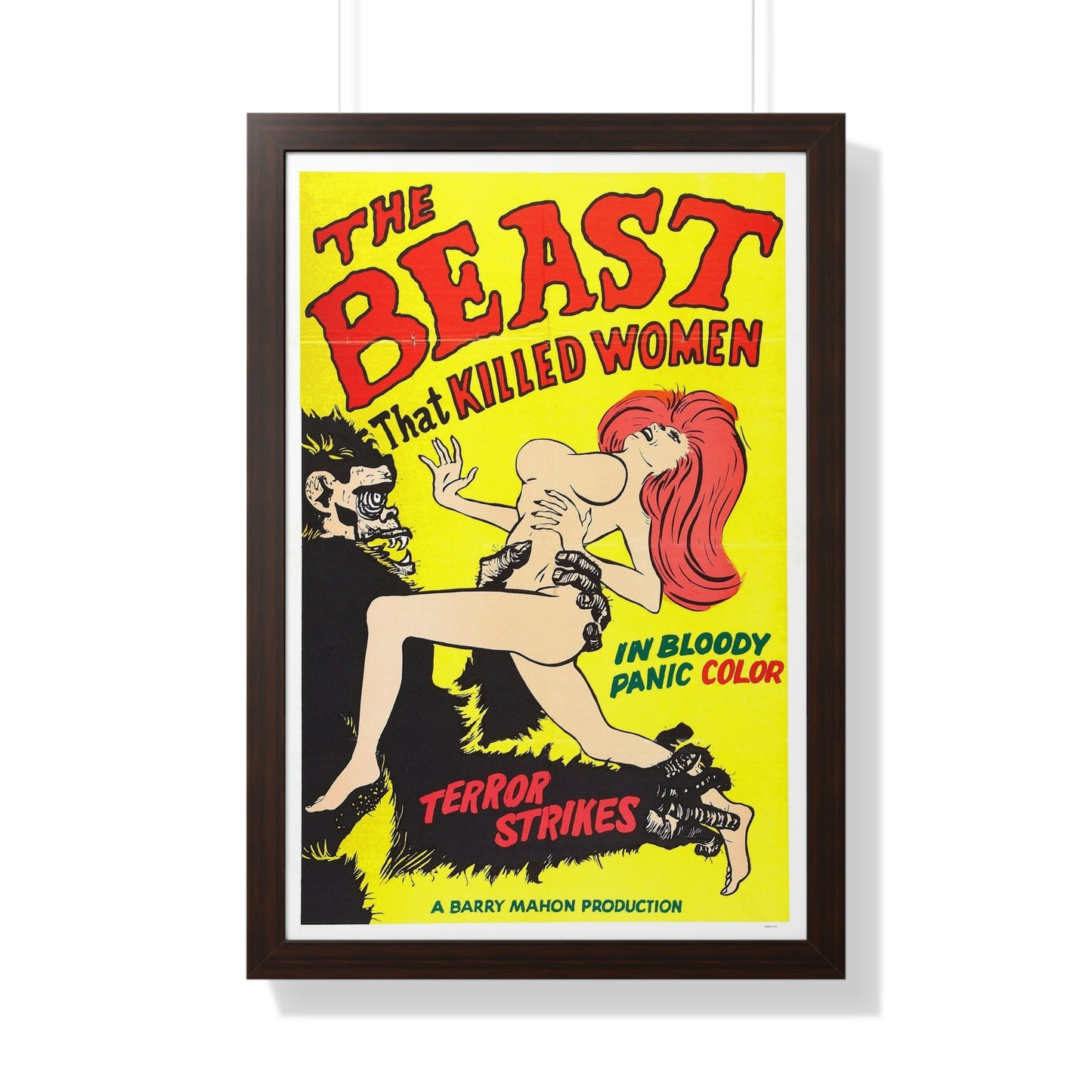 THE BEAST THAT KILLED WOMEN 1965 - Framed Movie Poster-20" x 30"-The Sticker Space