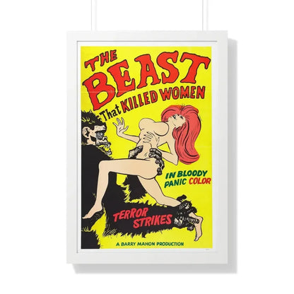 THE BEAST THAT KILLED WOMEN 1965 - Framed Movie Poster 20" x 30" White - The Sticker Space