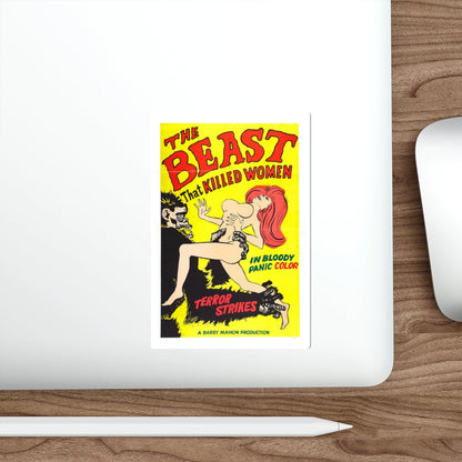 THE BEAST THAT KILLED WOMEN 1965 Movie Poster STICKER Vinyl Die-Cut Decal-The Sticker Space