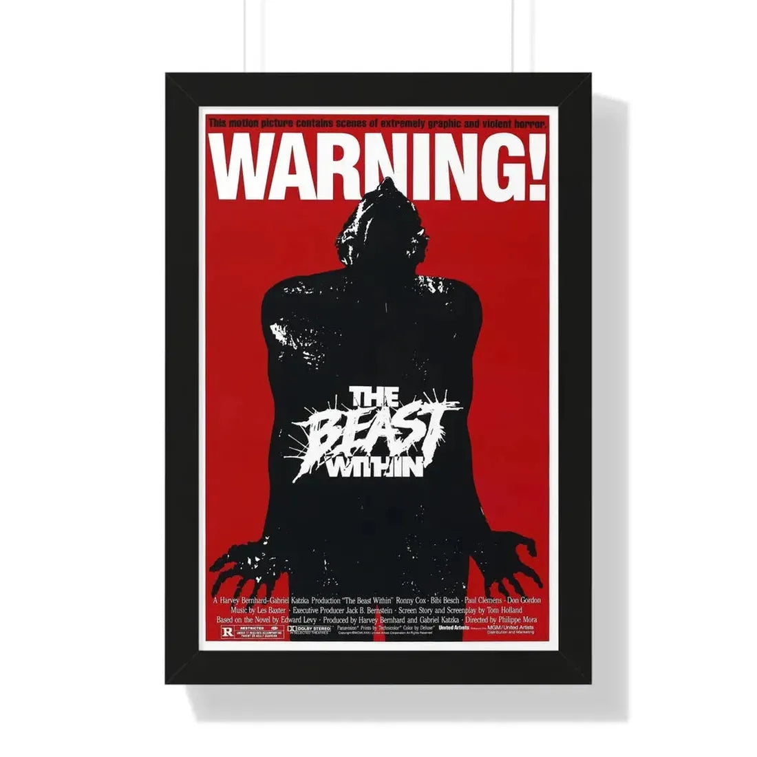 THE BEAST WITHIN 1982 - Framed Movie Poster 16″ x 24″ Black - The Sticker Space