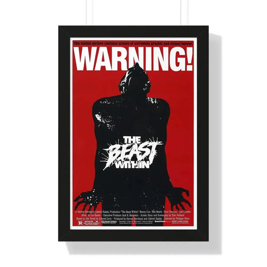THE BEAST WITHIN 1982 - Framed Movie Poster 16″ x 24″ Black - The Sticker Space