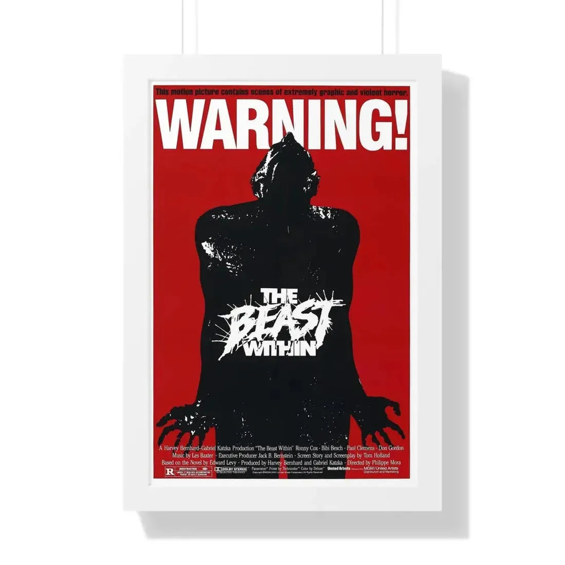 THE BEAST WITHIN 1982 - Framed Movie Poster 16″ x 24″ White - The Sticker Space