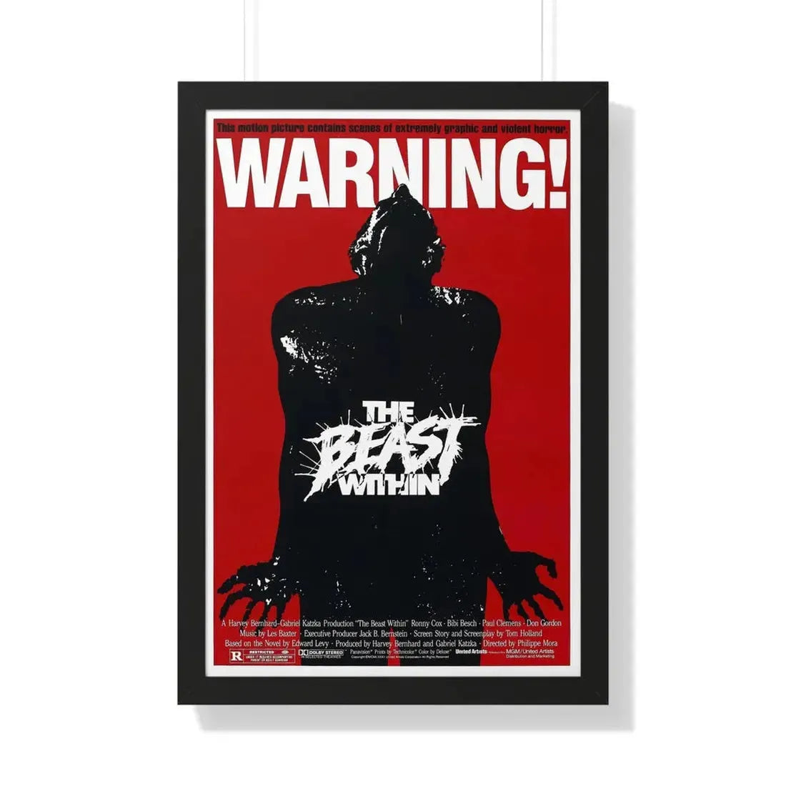 THE BEAST WITHIN 1982 - Framed Movie Poster 20" x 30" Black - The Sticker Space