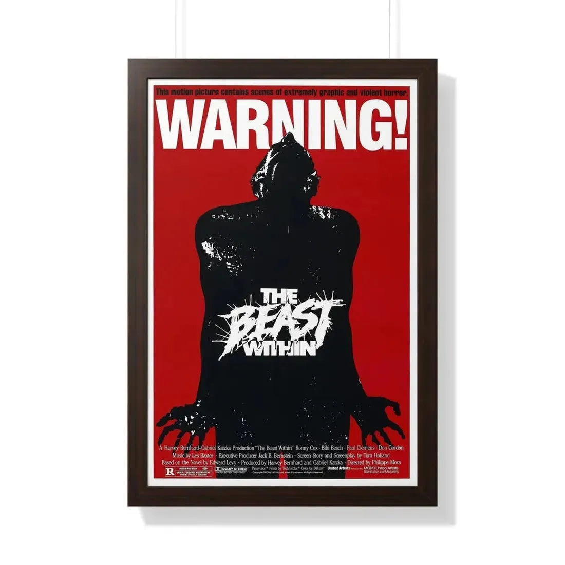 THE BEAST WITHIN 1982 - Framed Movie Poster 20" x 30" Walnut - The Sticker Space