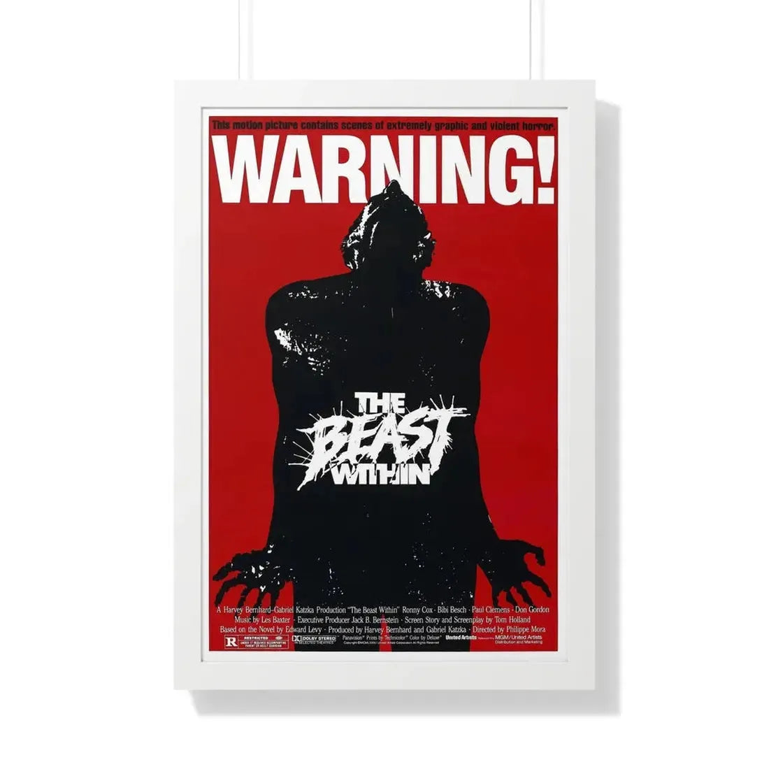 THE BEAST WITHIN 1982 - Framed Movie Poster 20" x 30" White - The Sticker Space