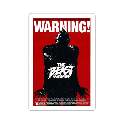 THE BEAST WITHIN 1982 Movie Poster - STICKER Vinyl Kiss-Cut Decal 4 Inch White - The Sticker Space