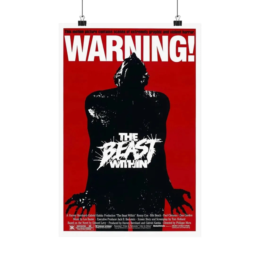 THE BEAST WITHIN 1982 - Paper Movie Poster 12″ x 18″ Matte - The Sticker Space