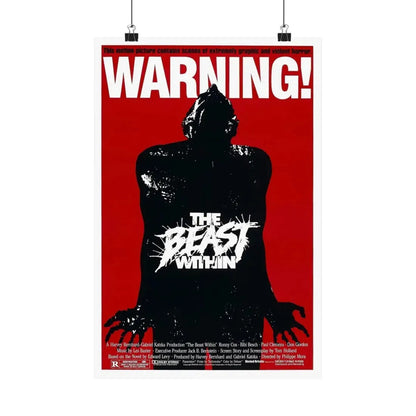 THE BEAST WITHIN 1982 - Paper Movie Poster 12″ x 18″ Matte - The Sticker Space