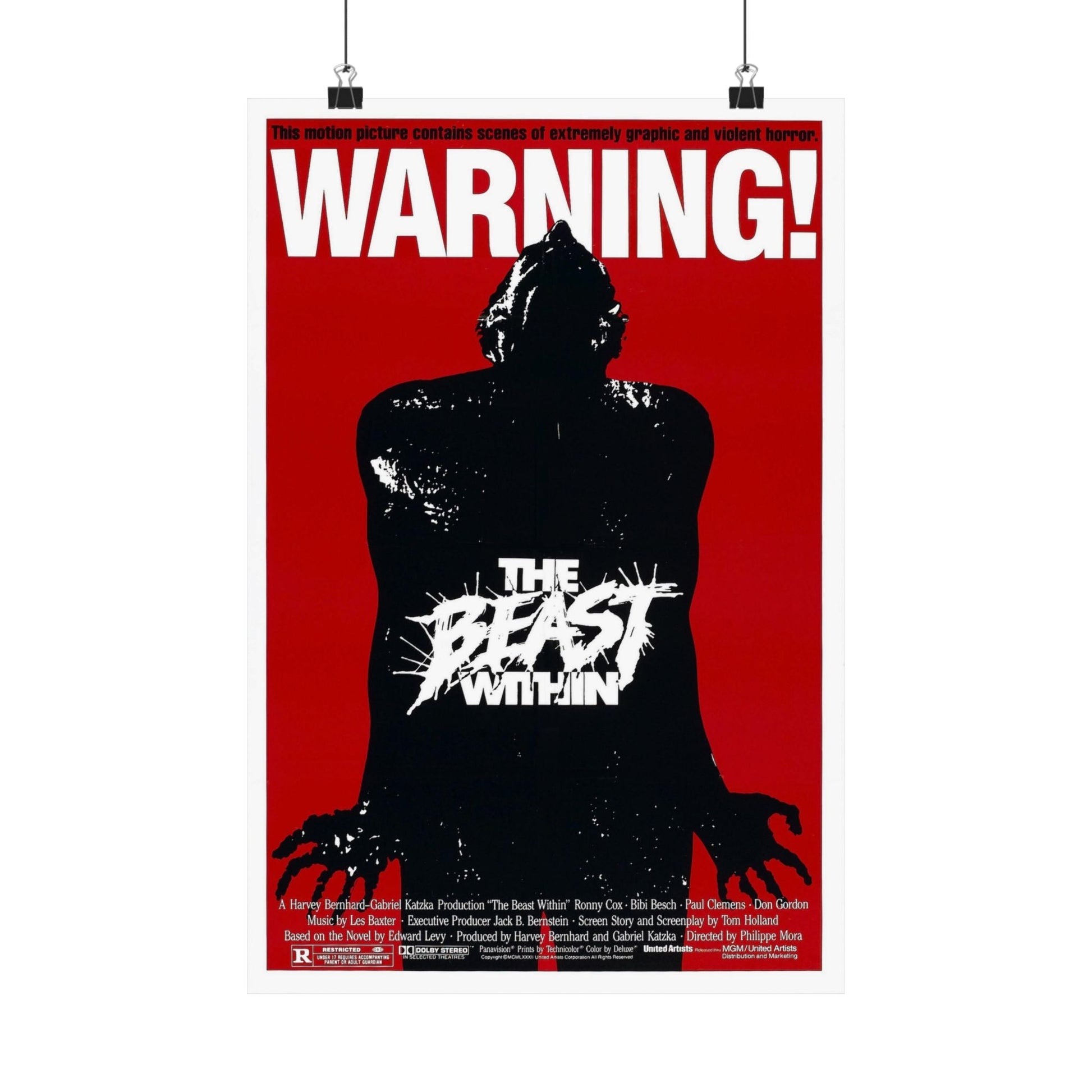 THE BEAST WITHIN 1982 - Paper Movie Poster-12″ x 18″-The Sticker Space